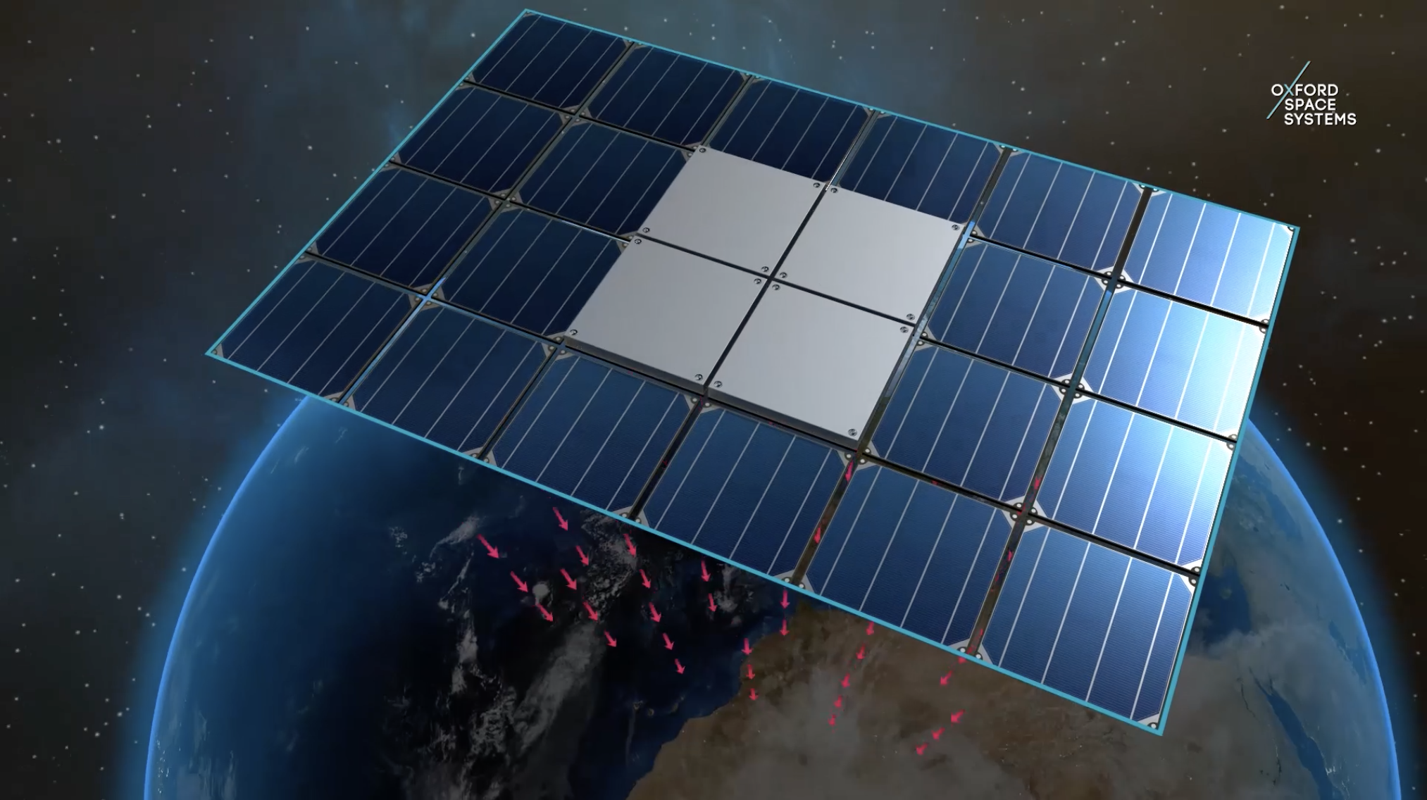 deployable satellite technology solar panels over the earth
